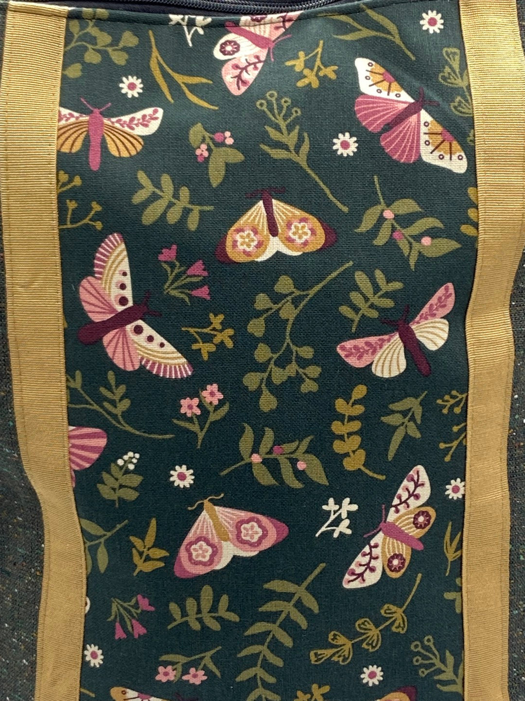 Borsa zaino Zena farfalle verde scuro - Cavoli a Merenda