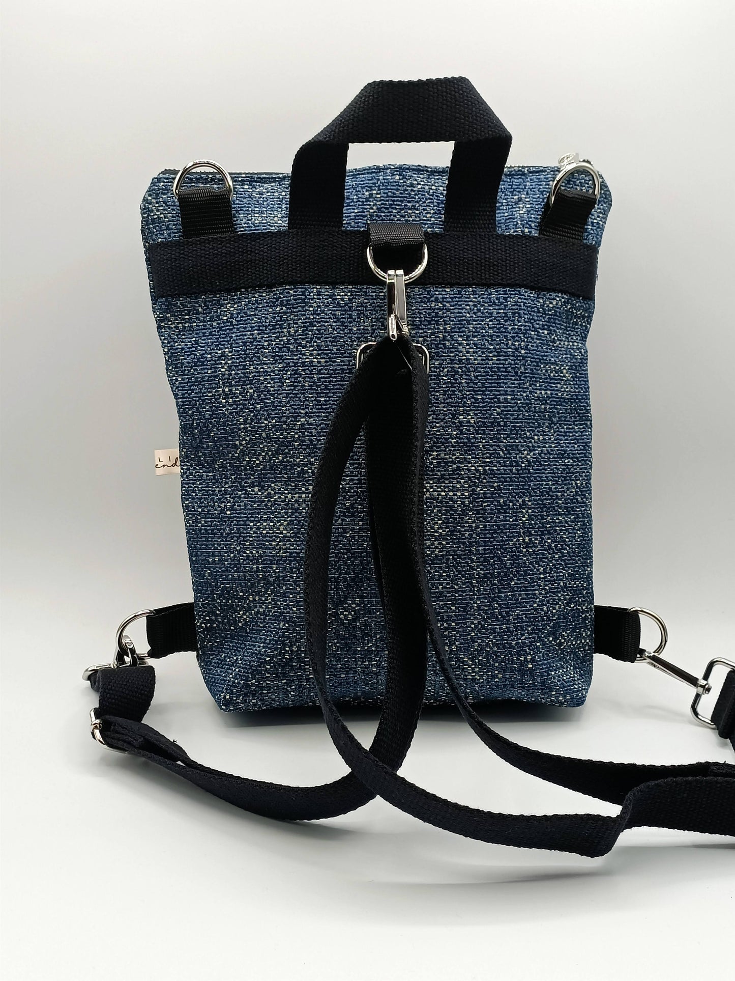 Borsa Zaino Naomi intreccio blu - Cavoli a Merenda