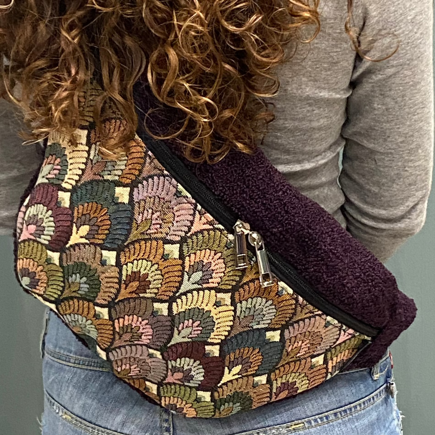 Banana Bag tessuto viola pavone - Cavoli a Merenda