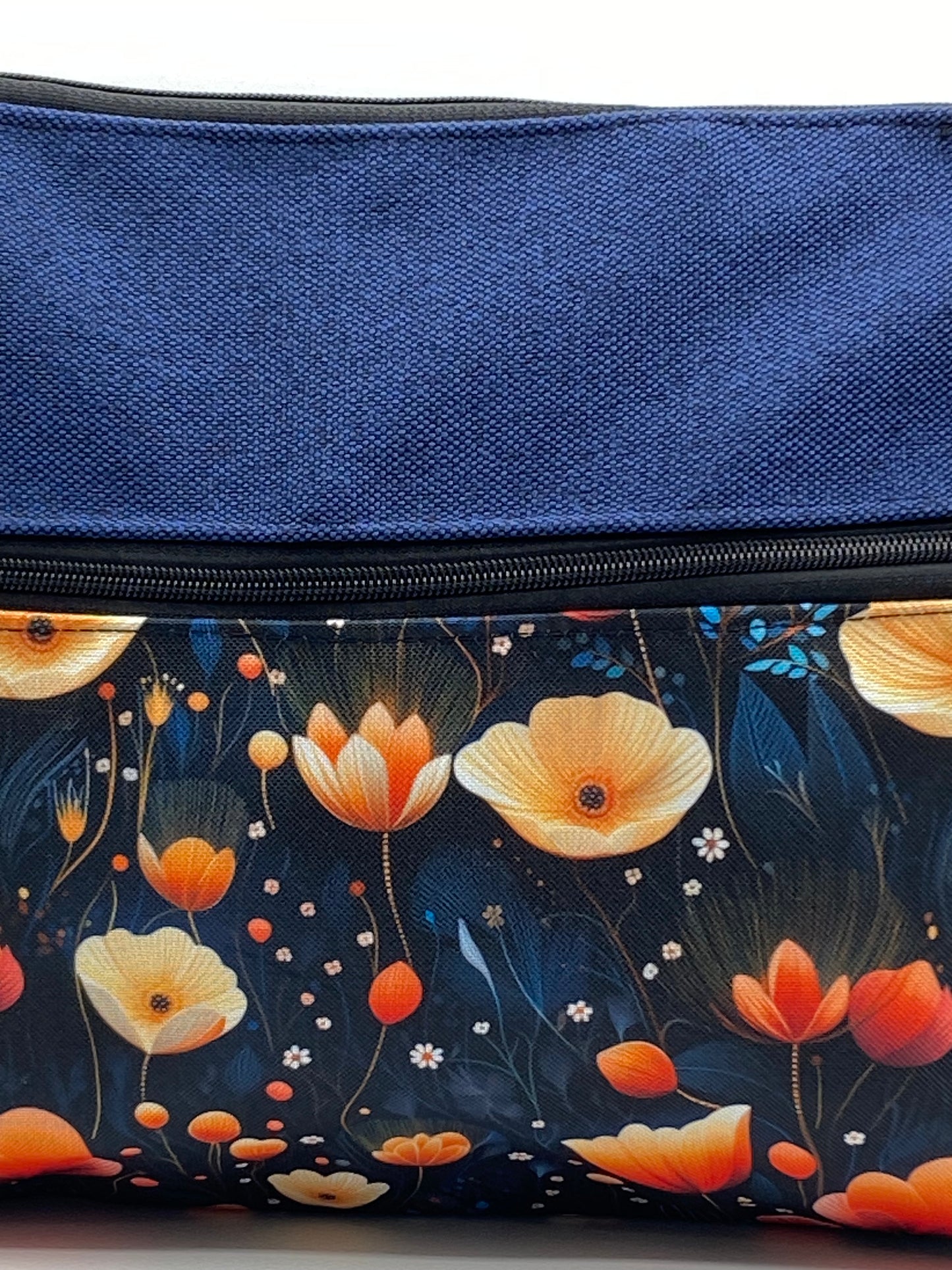 Tracolla Lizzie Maxi blu papaveri - Cavoli a Merenda