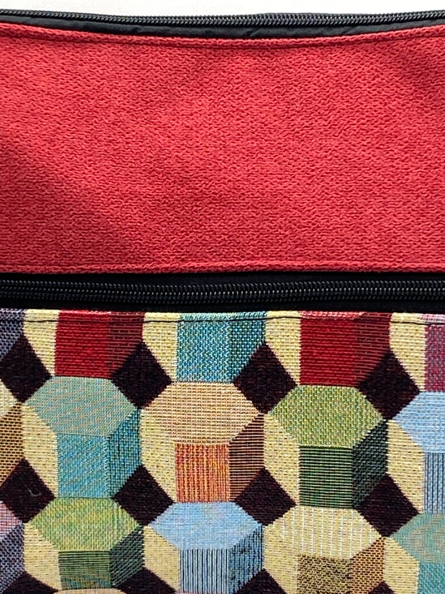 Tracolla Lizzie Maxi geometrico rosso - Cavoli a Merenda