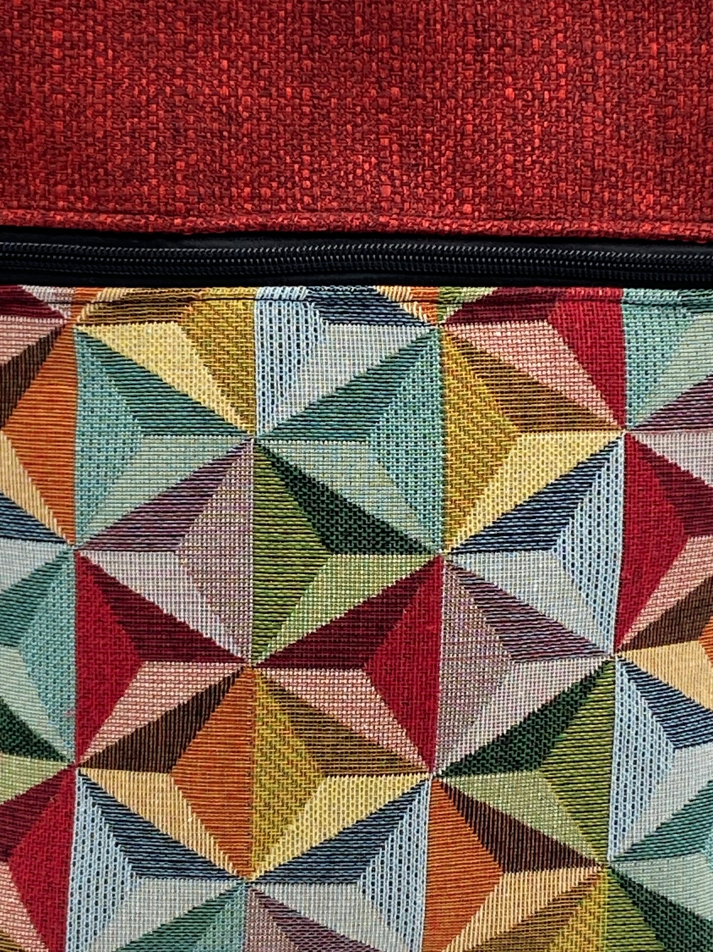 Borsa Zaino Naomi rosso geometrico - Cavoli a Merenda