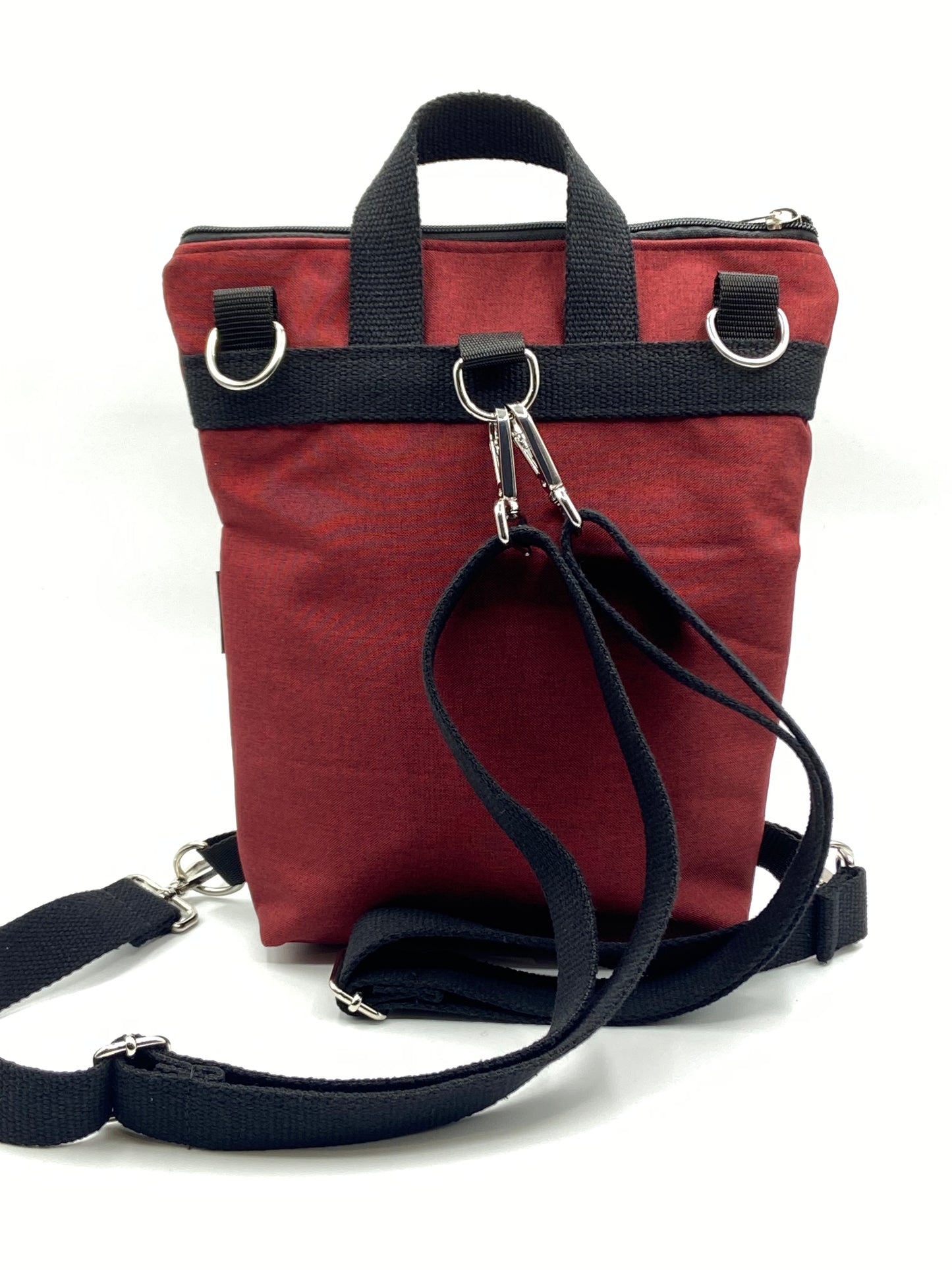 Borsa Zaino Naomi rosso geometrico - Cavoli a Merenda