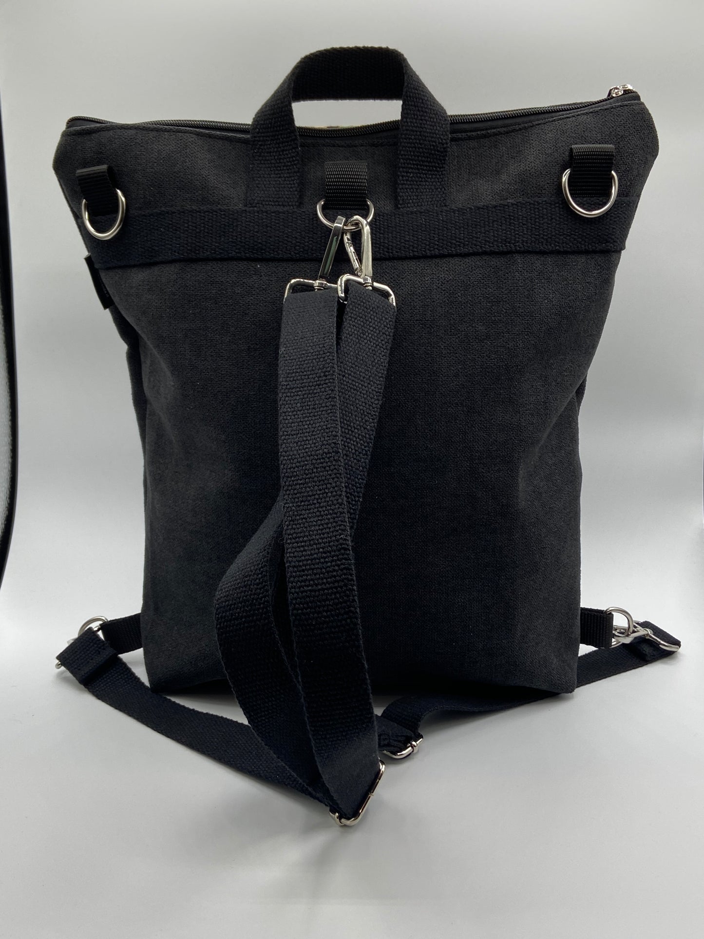 Borsa zaino Zena grigio antracite geometrico - Cavoli a Merenda