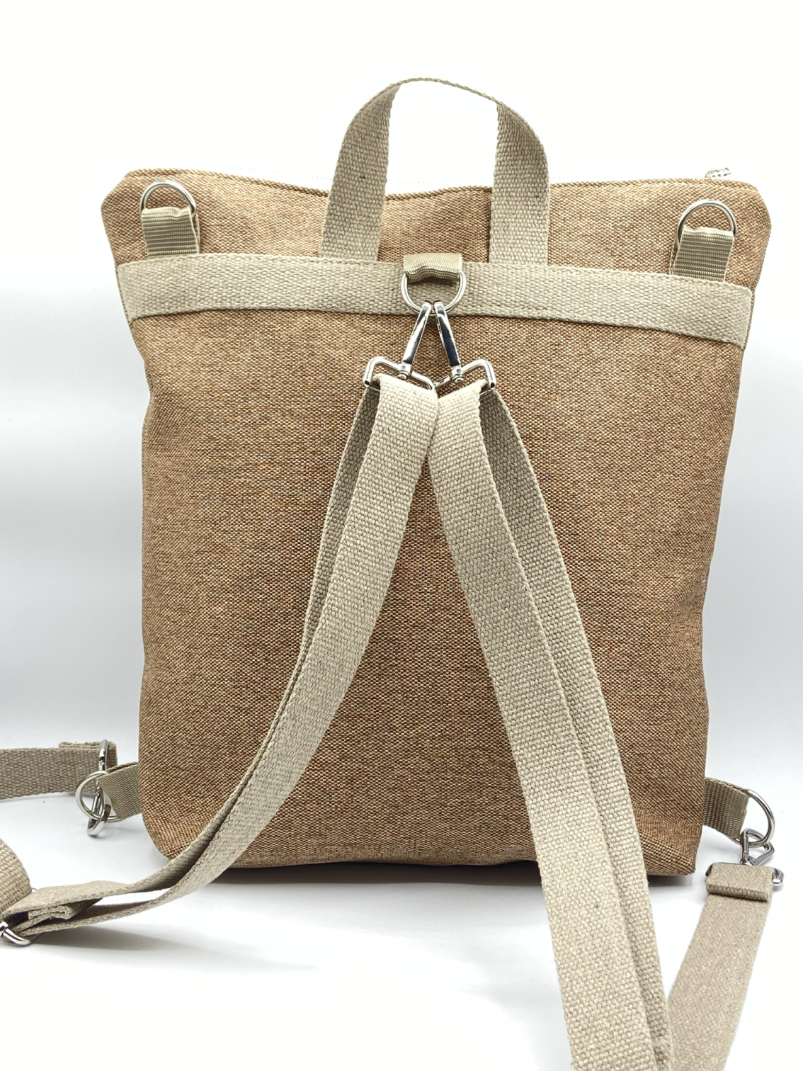 Borsa zaino Zena ortensie beige - Cavoli a Merenda