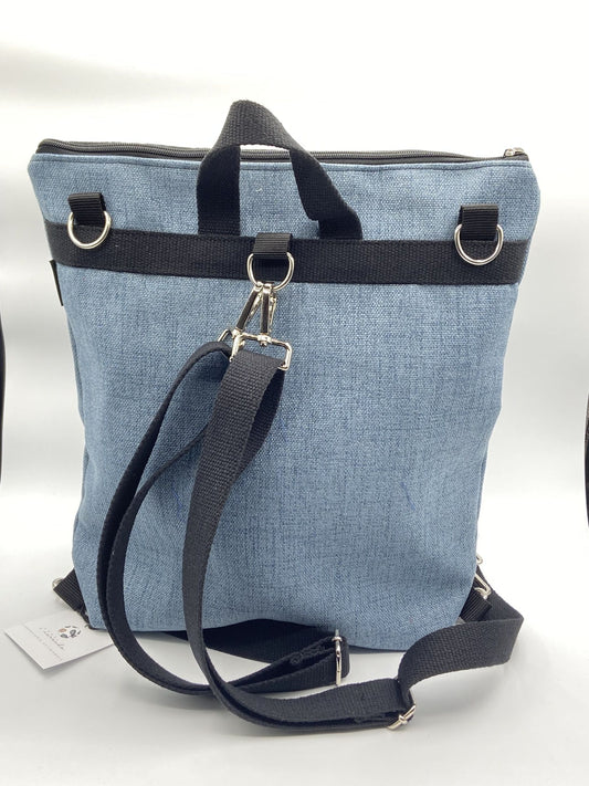 Borsa zaino Zena azzurra arazzo