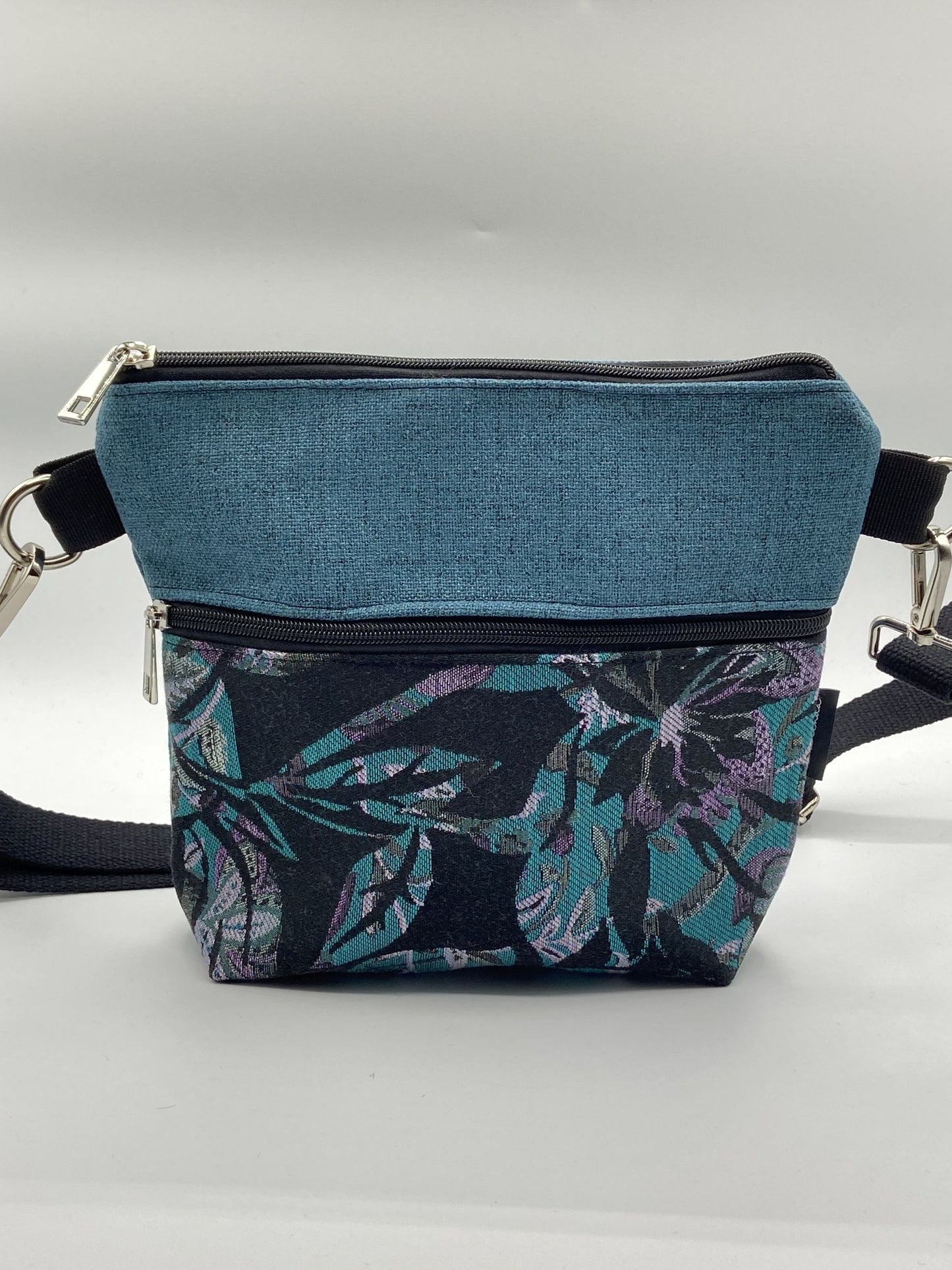 Tracolla Lizzie ottanio astratto