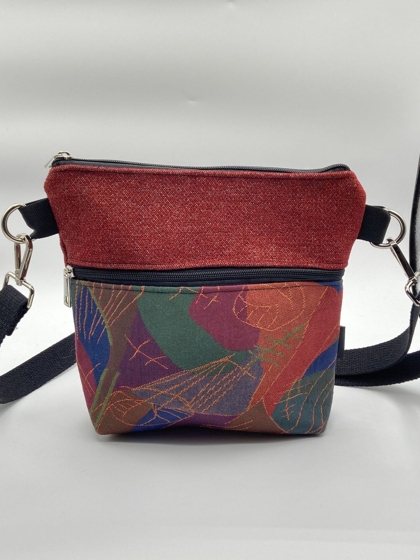 Tracolla Lizzie bordeaux astratto