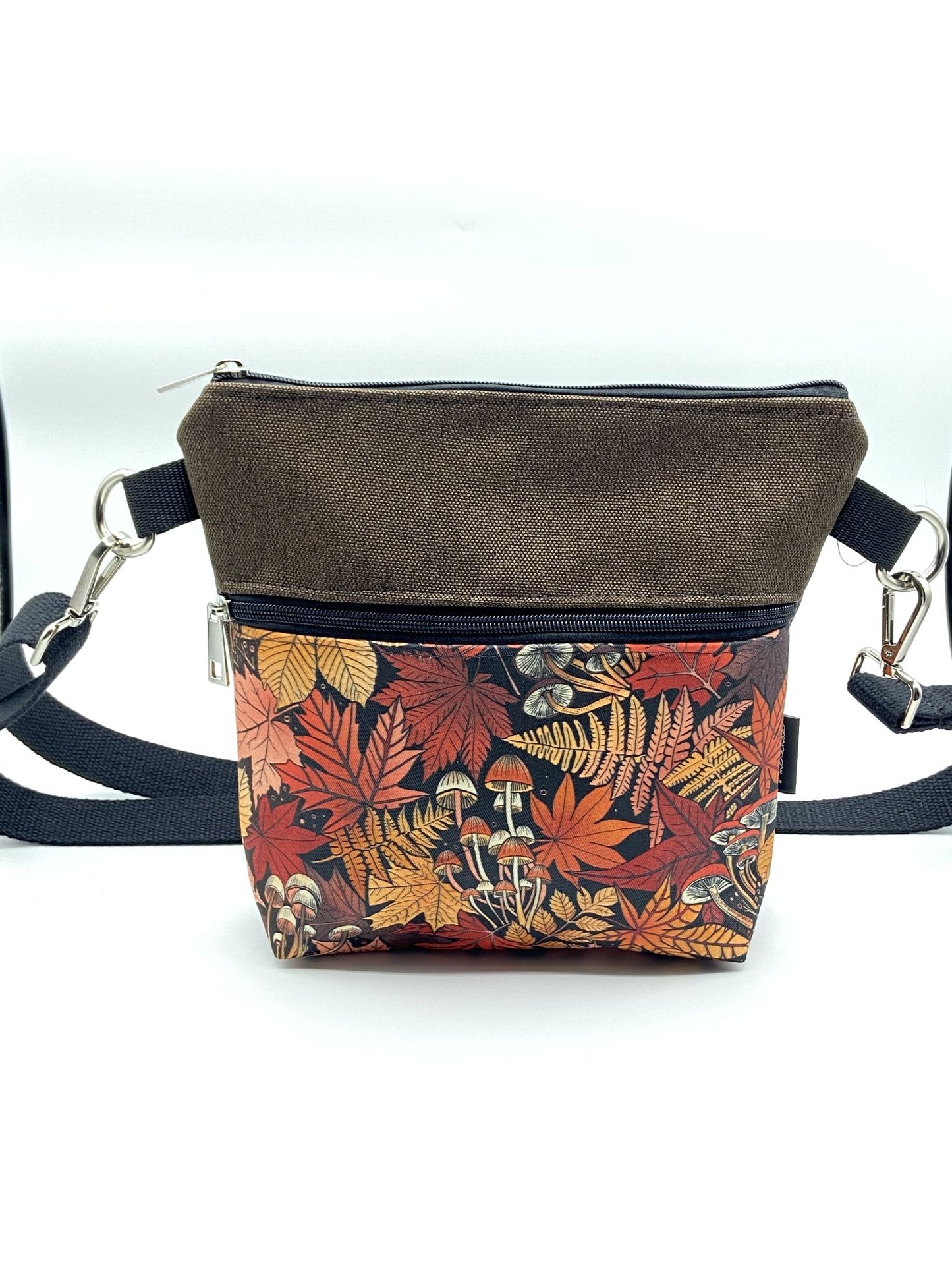 Tracolla Lizzie marrone foglie autunnali