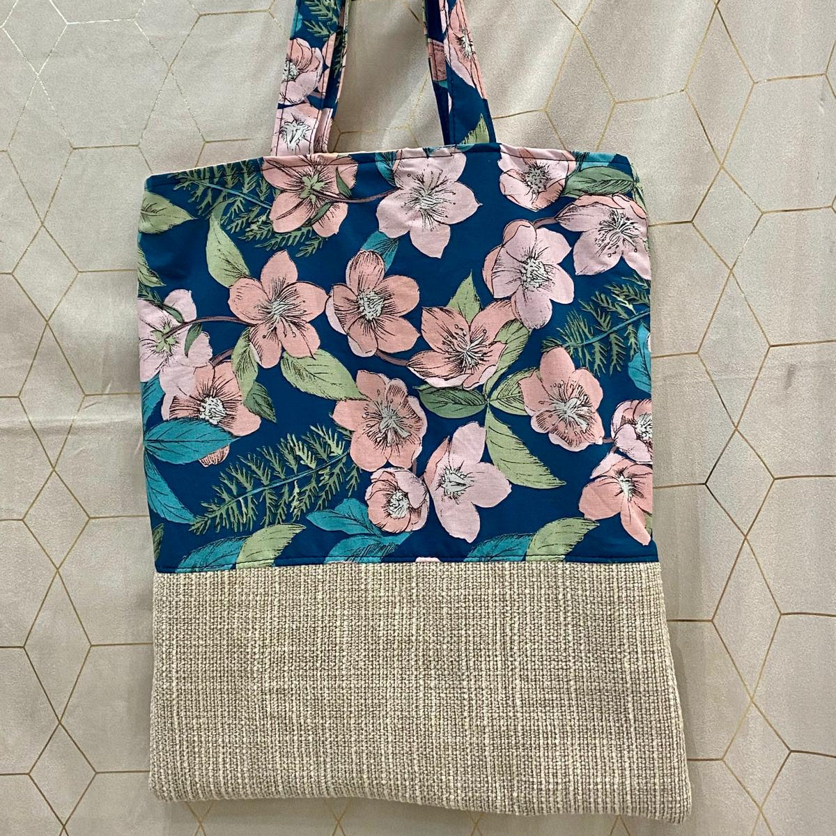 Tote Bag fiori rosa