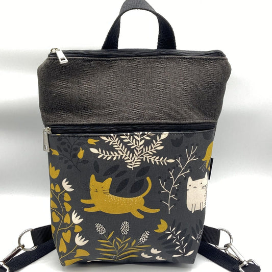 Borsa Zaino Naomi gattini senape