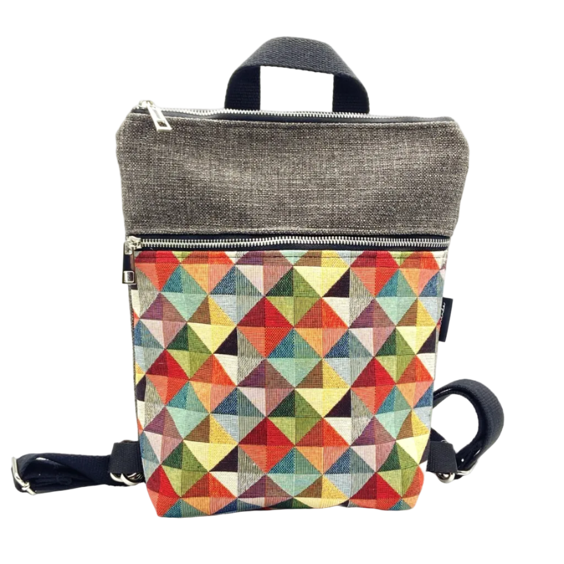 Borsa Zaino Naomi marrone triangolini