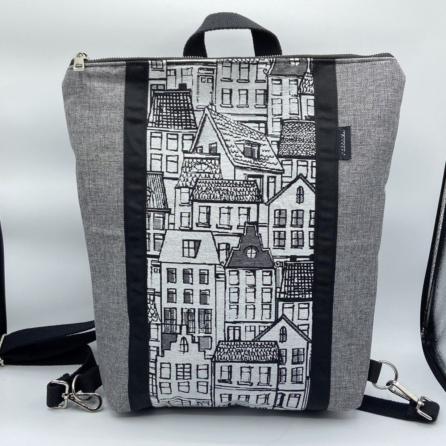 Borsa zaino Zena casette carboncino