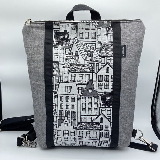 Borsa zaino Zena casette carboncino