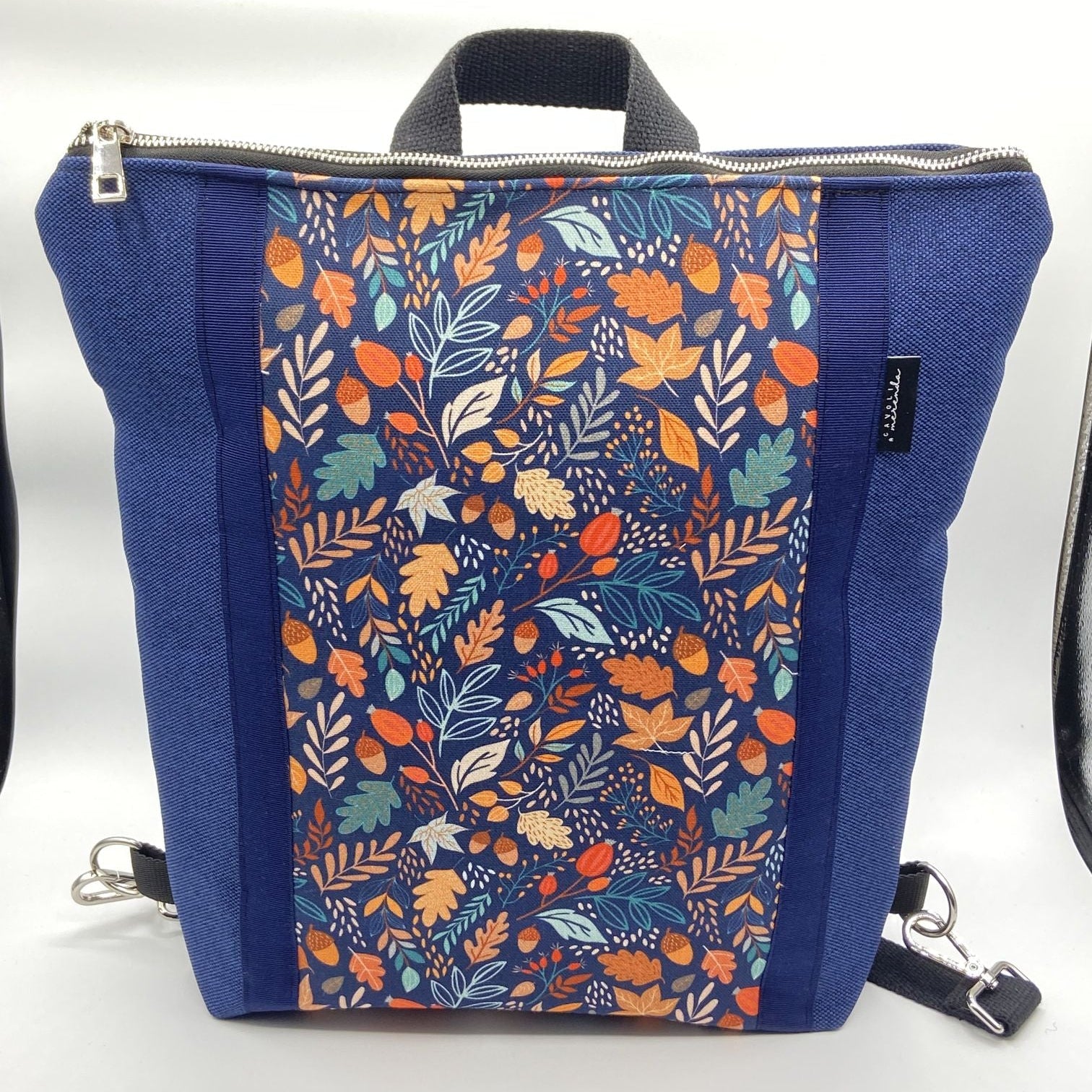 Borsa zaino Zena fantasia ghiande e foglie