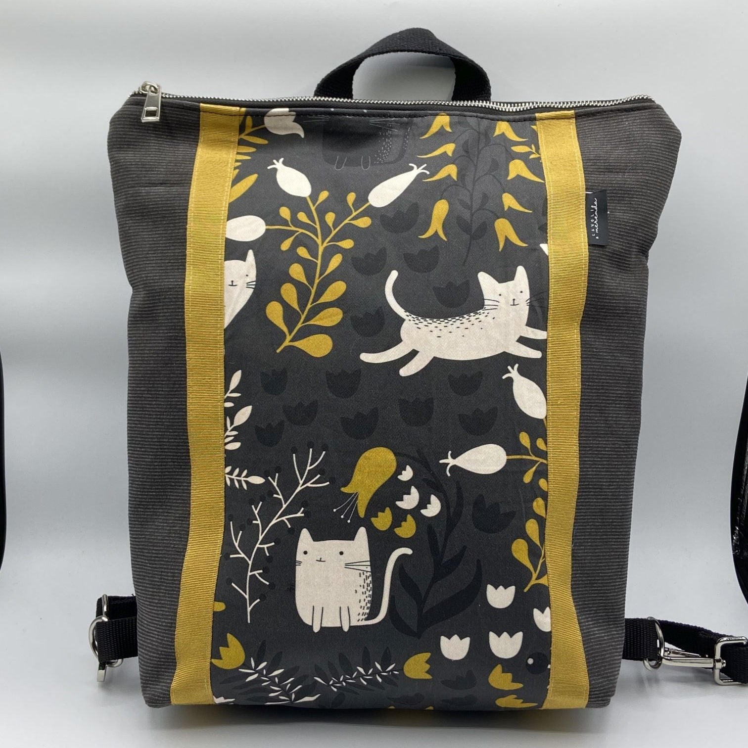 Borsa zaino Zena gattini bianchi