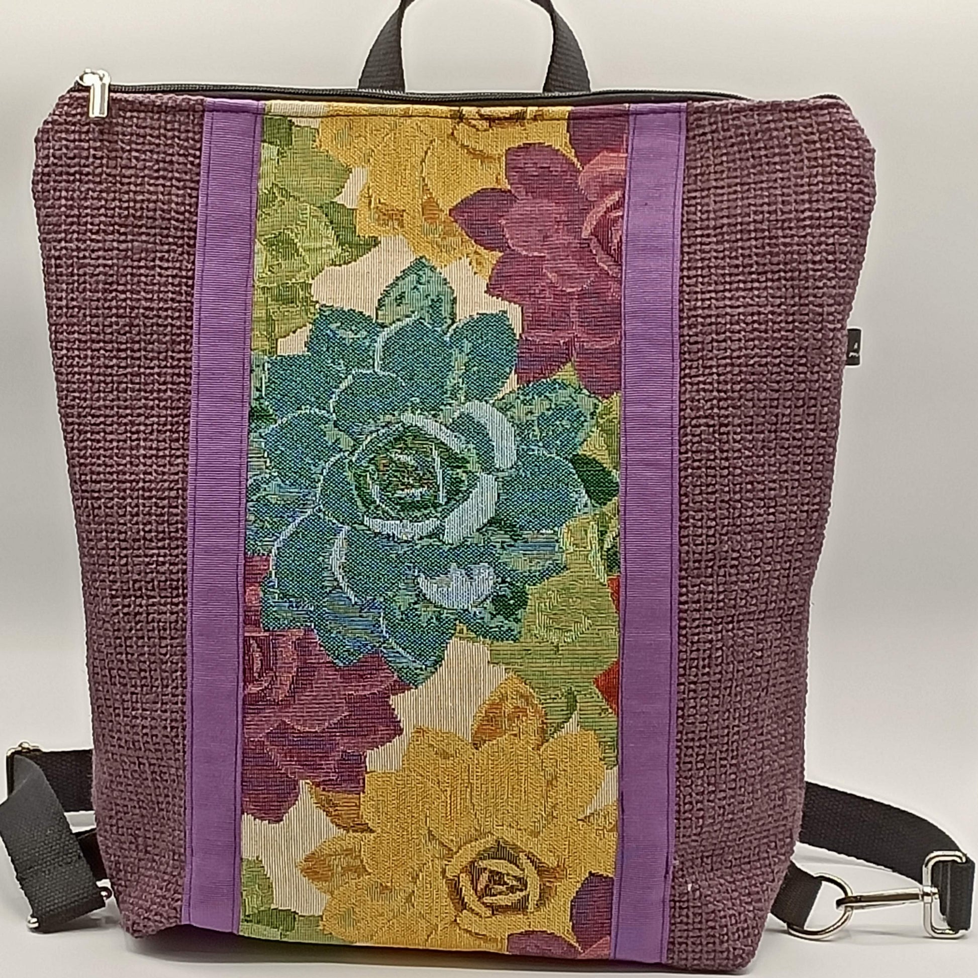 Borsa zaino Zena succulente viola - Cavoli a Merenda