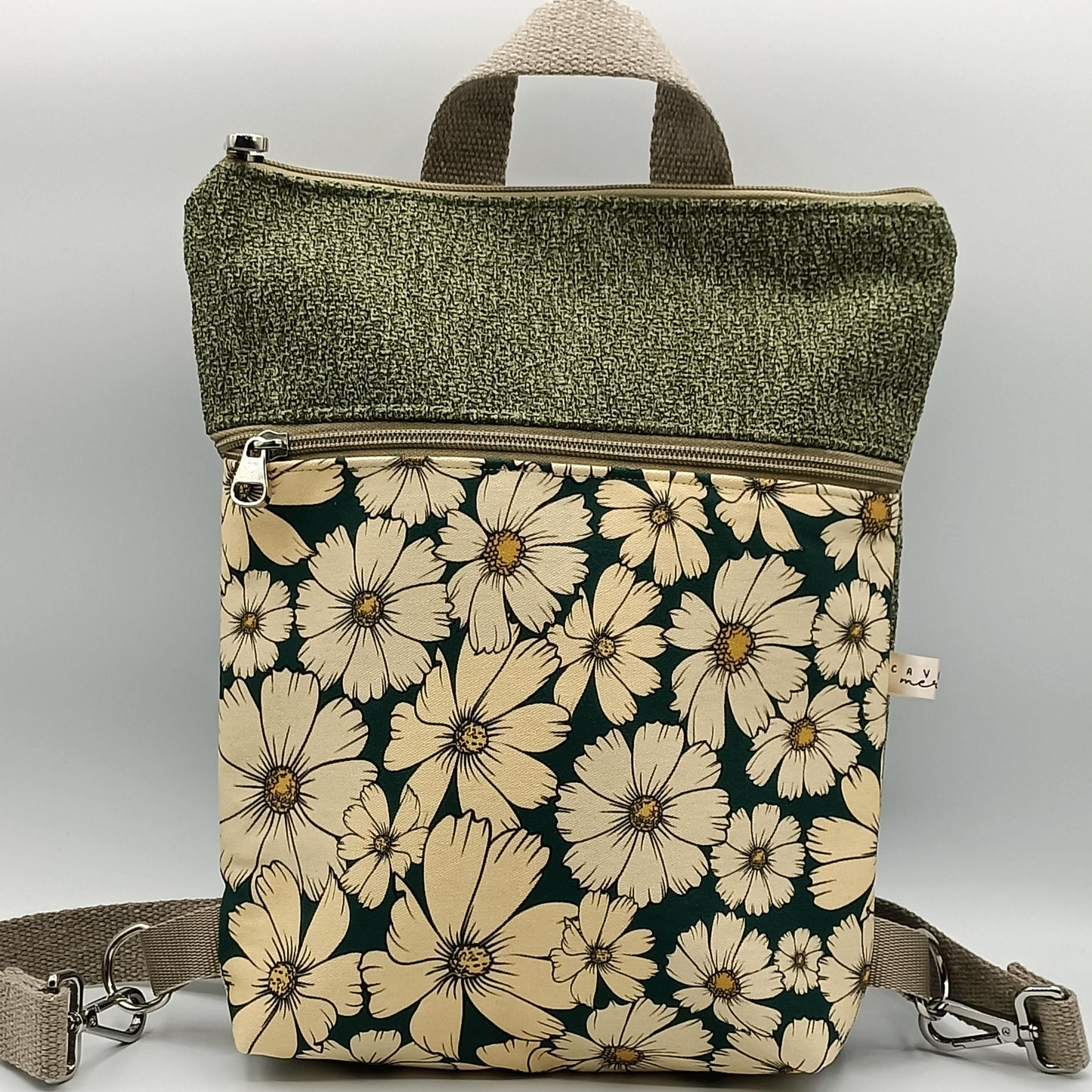 Borsa Zaino Naomi margherite verde - Cavoli a Merenda