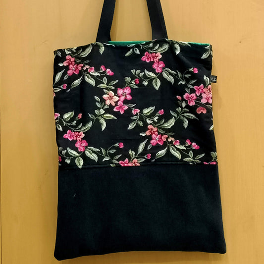 Tote Bag fiori rosa - Cavoli a Merenda