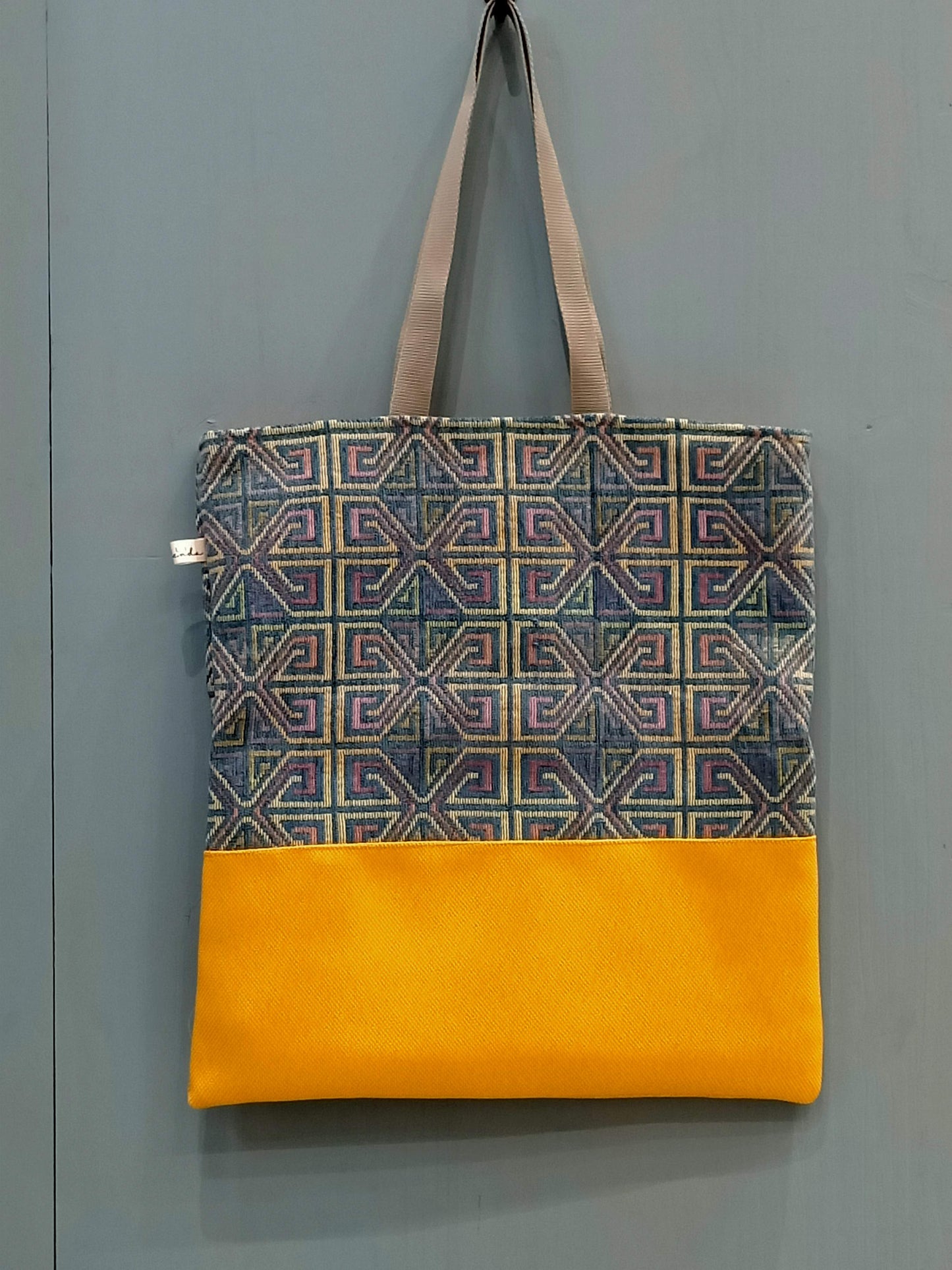 Tote Bag geometrica multicolor