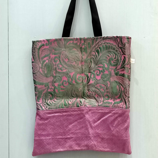 Tote Bag viola e verde