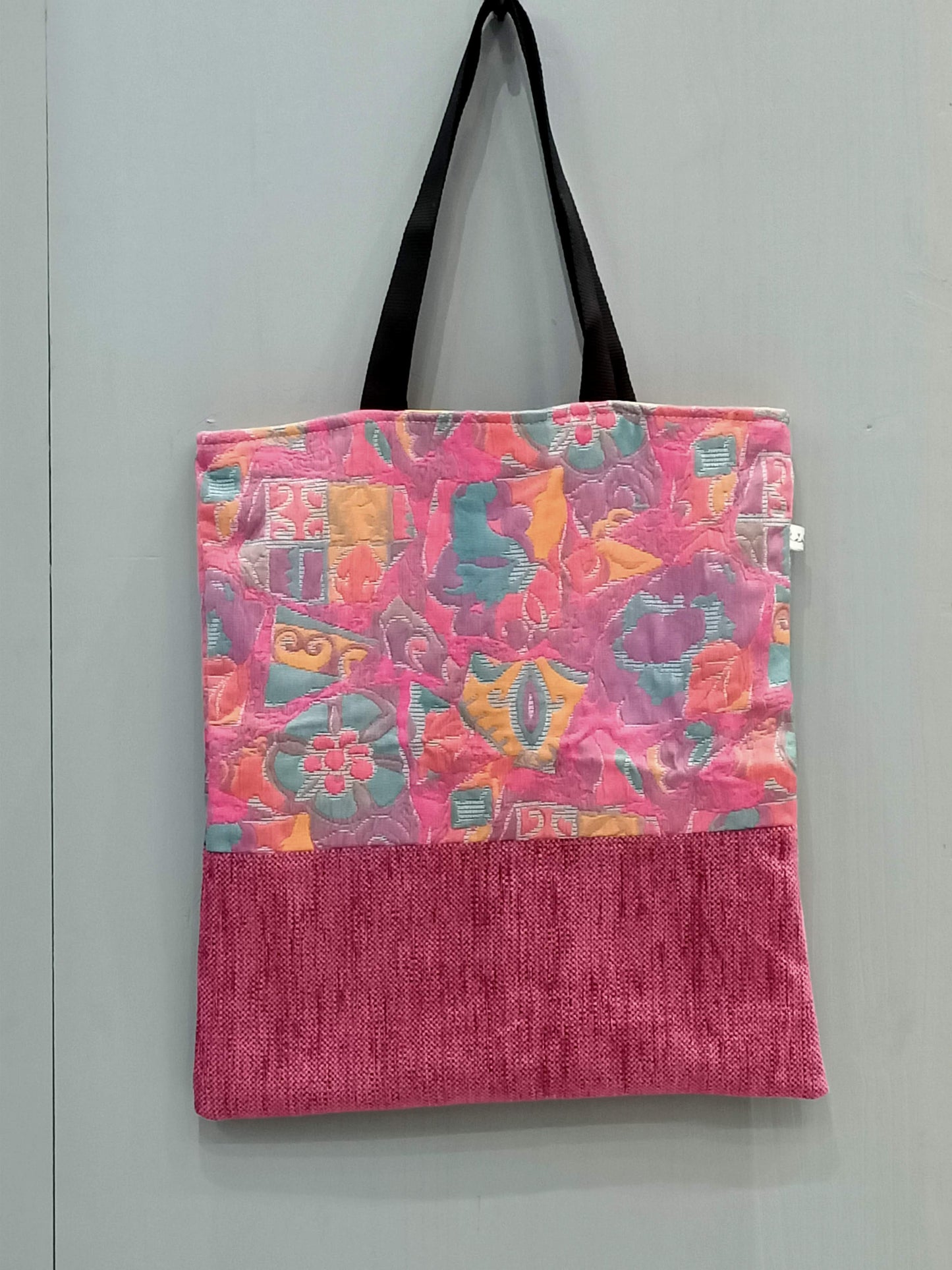 Tote Bag astratto fucsia