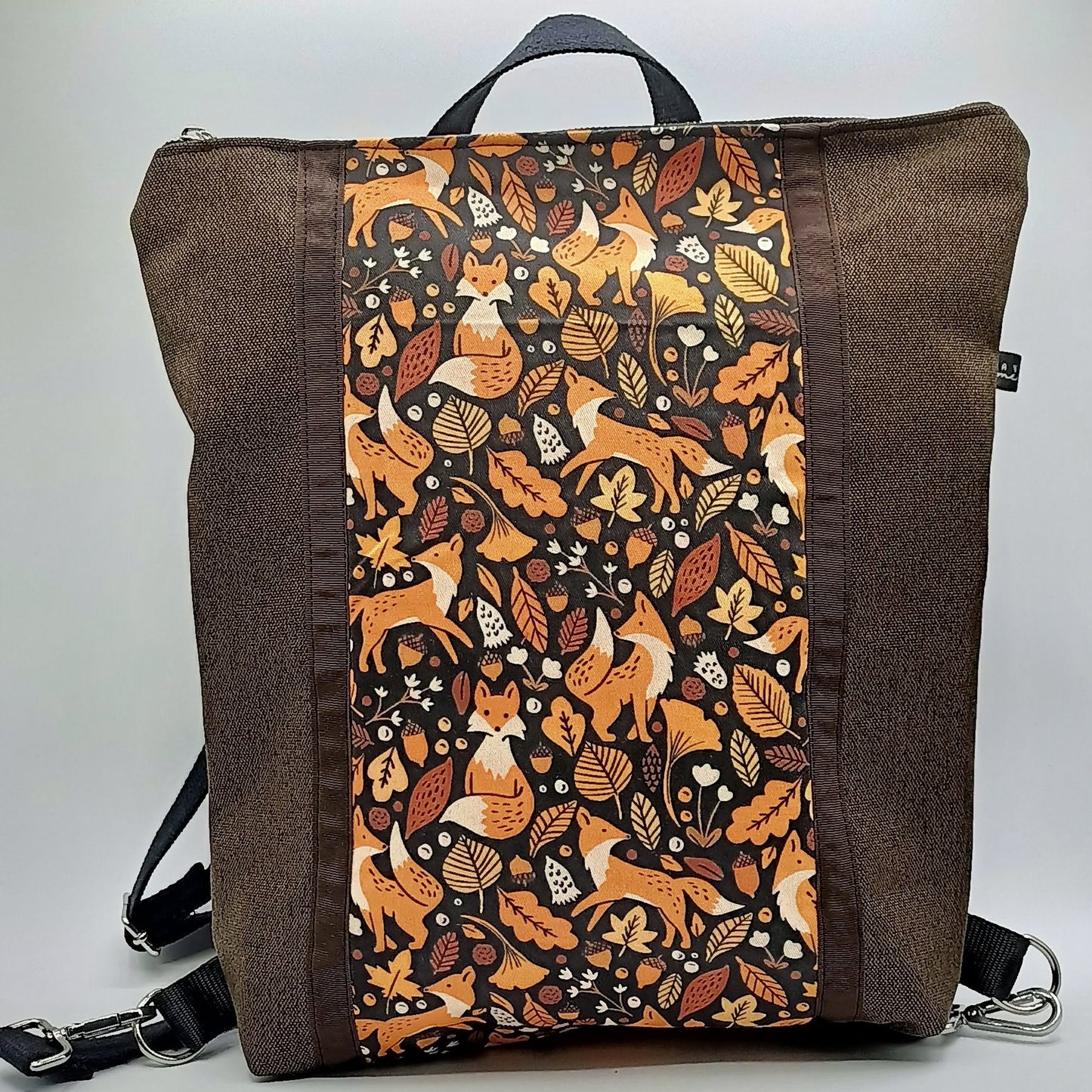 Orangefarbene Zena-Rucksacktasche mit Mosaikmuster