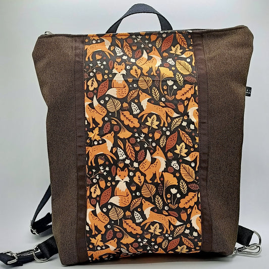 Orangefarbene Zena-Rucksacktasche mit Mosaikmuster