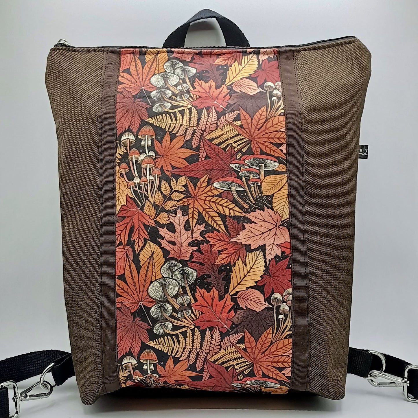 Orangefarbene Zena-Rucksacktasche mit Mosaikmuster