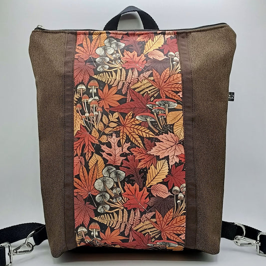 Orange mosaic Zena backpack bag