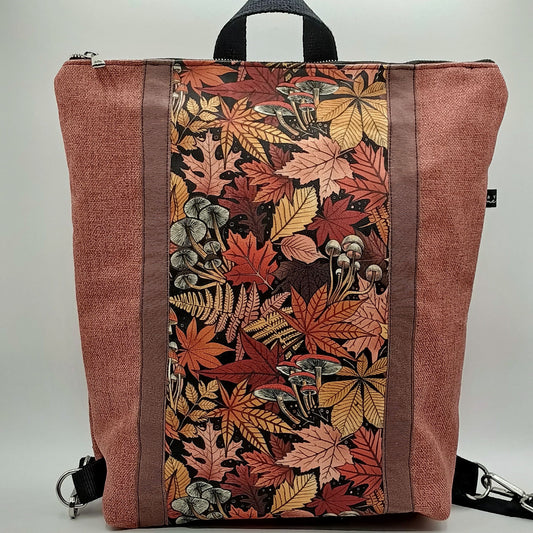 Orange mosaic Zena backpack bag