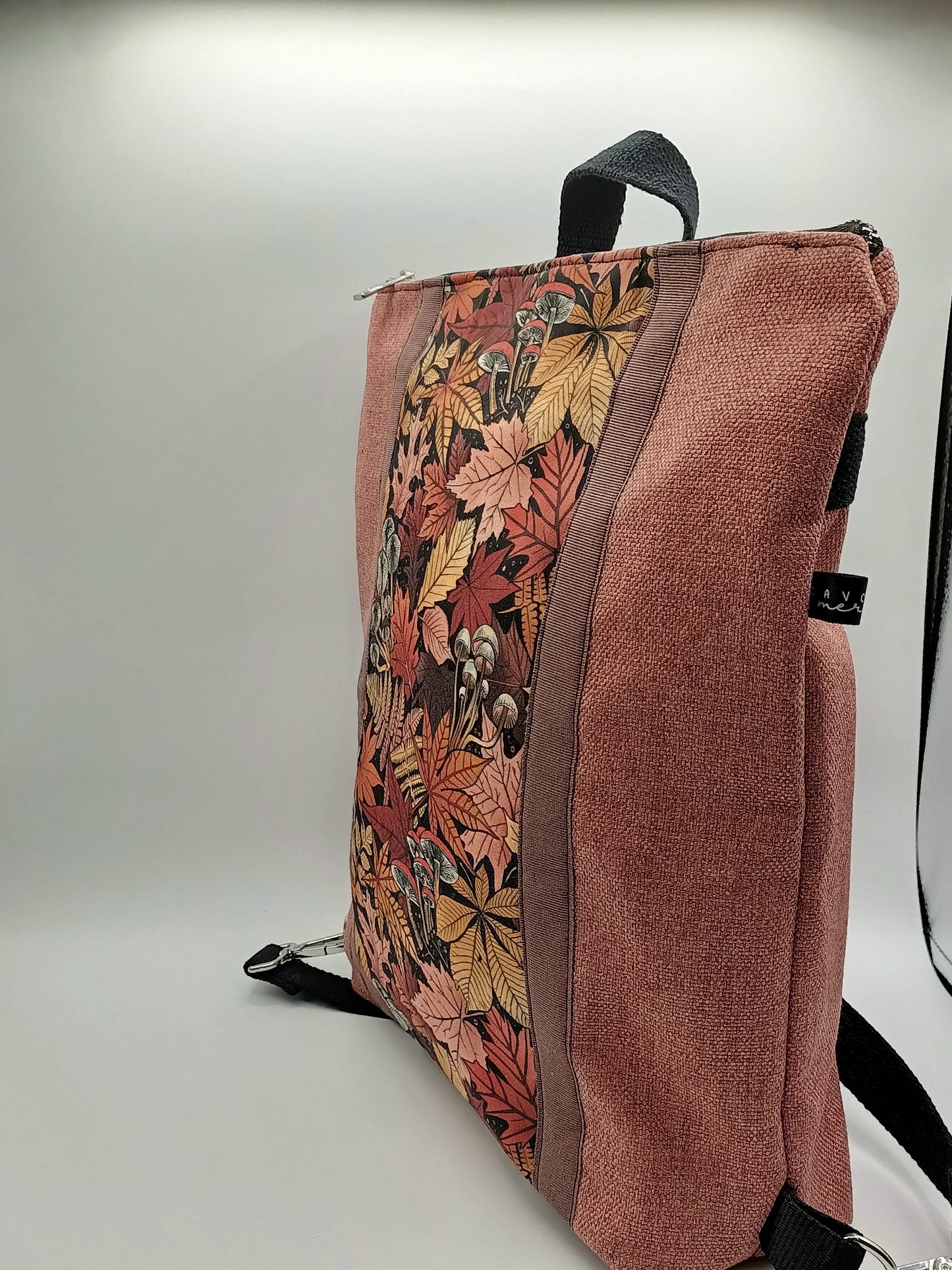 Orangefarbene Zena-Rucksacktasche mit Mosaikmuster