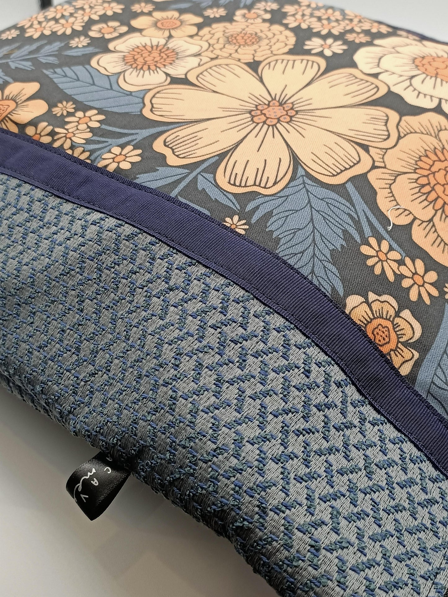 Borsa zaino Zena fiori gialli e blu