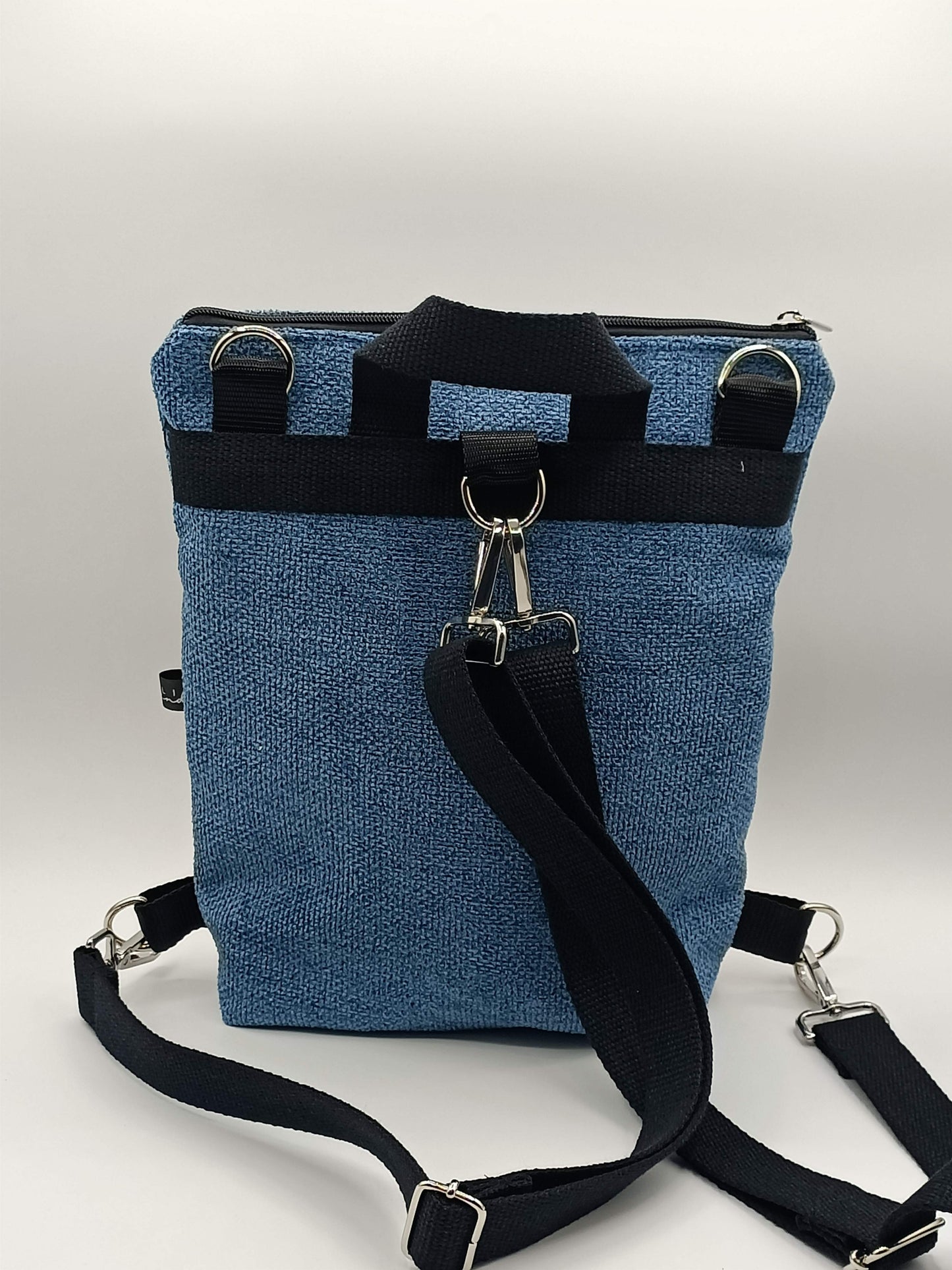 Borsa Zaino Naomi Casette azzurre