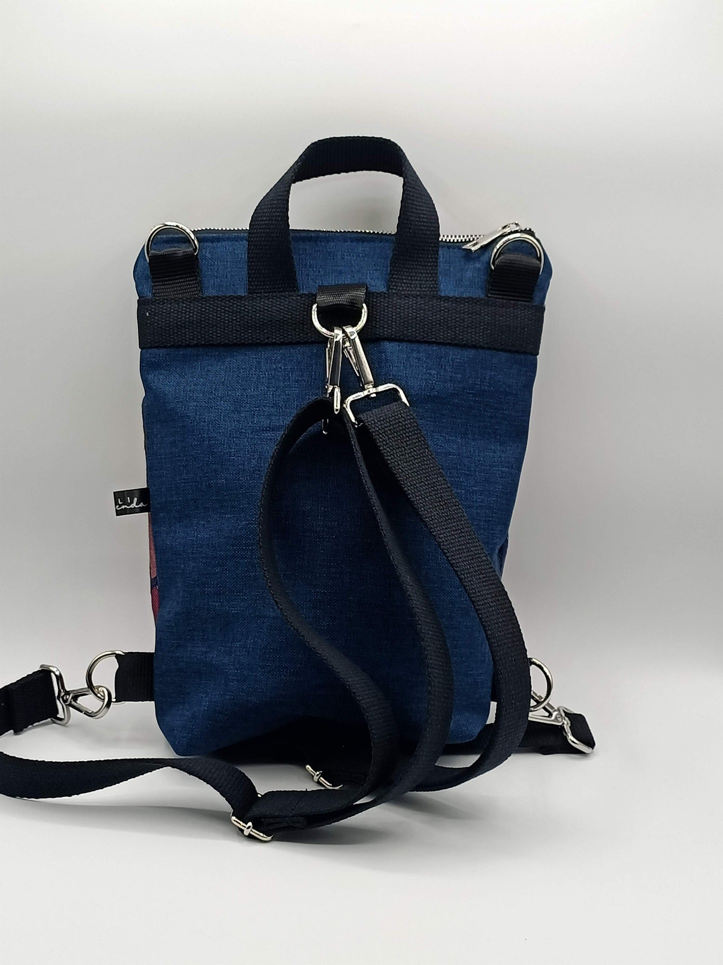 Borsa Zaino Naomi Fiori blu