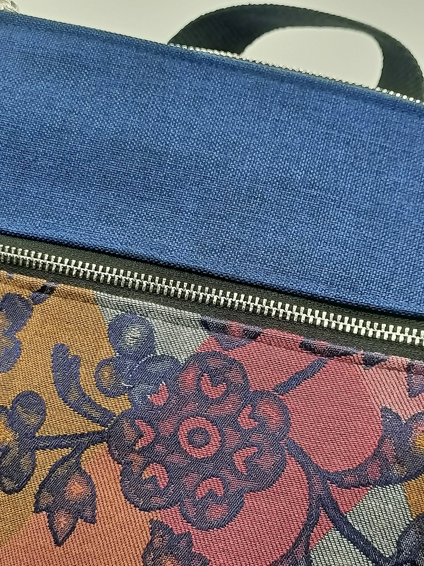 Borsa Zaino Naomi Fiori blu