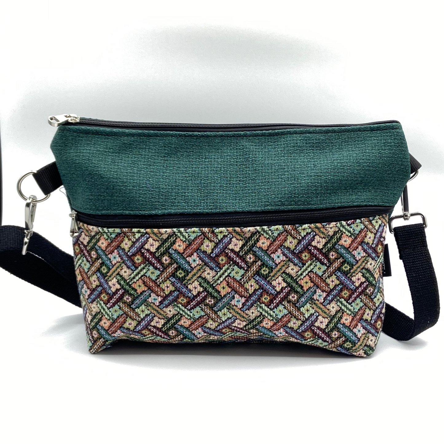 Tracolla Lizzie Maxi intreccio verde - Cavoli a Merenda