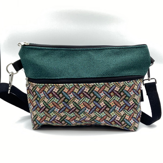 Tracolla Lizzie Maxi intreccio verde - Cavoli a Merenda