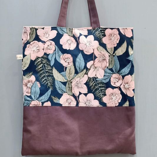 Tote Bag fiori rosa - Cavoli a Merenda