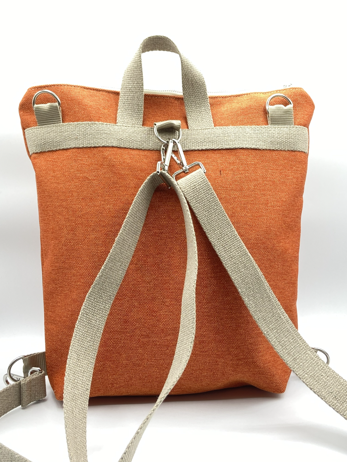 Borsa zaino Zena gatti tessuto arancione - Cavoli a Merenda