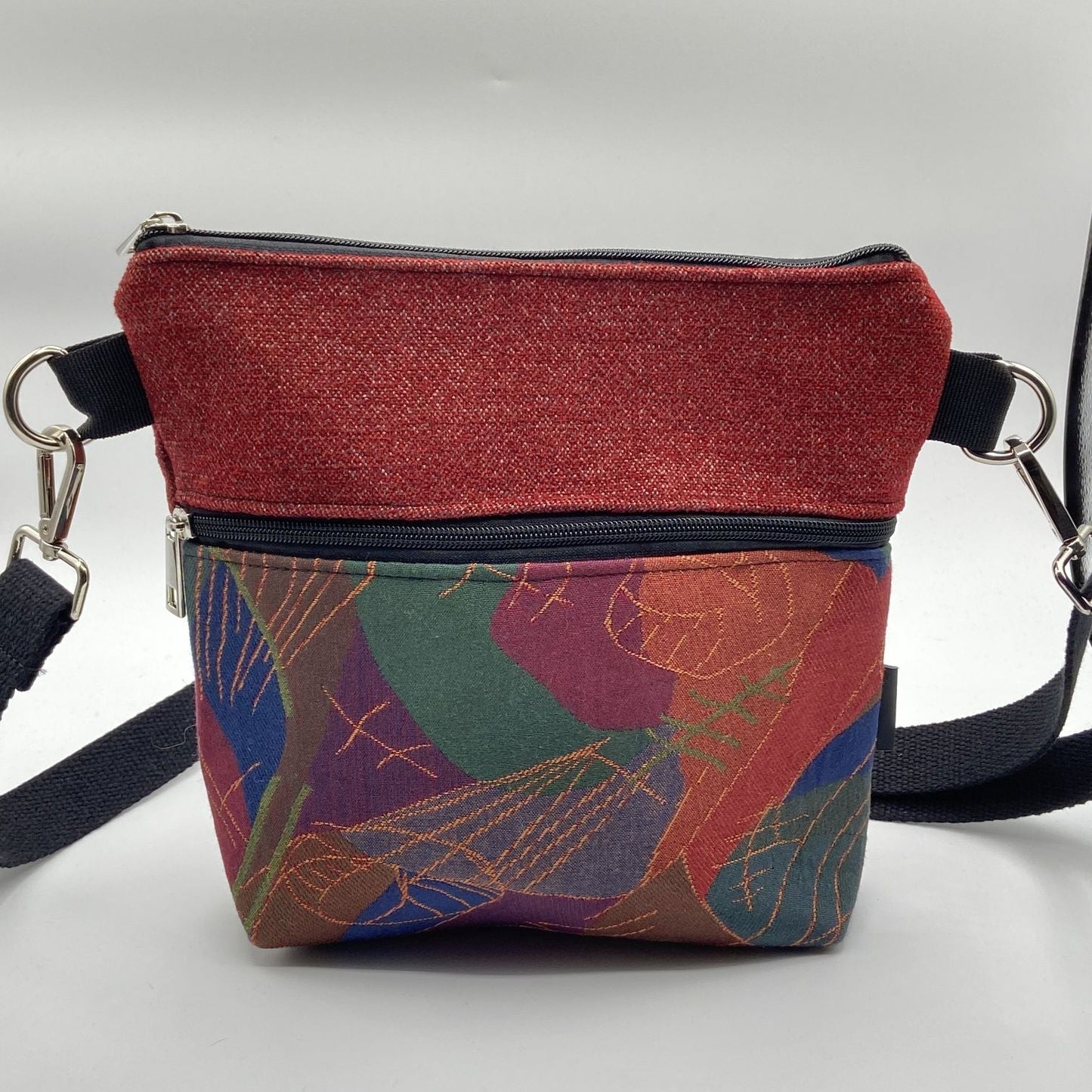 Tracolla Lizzie bordeaux astratto