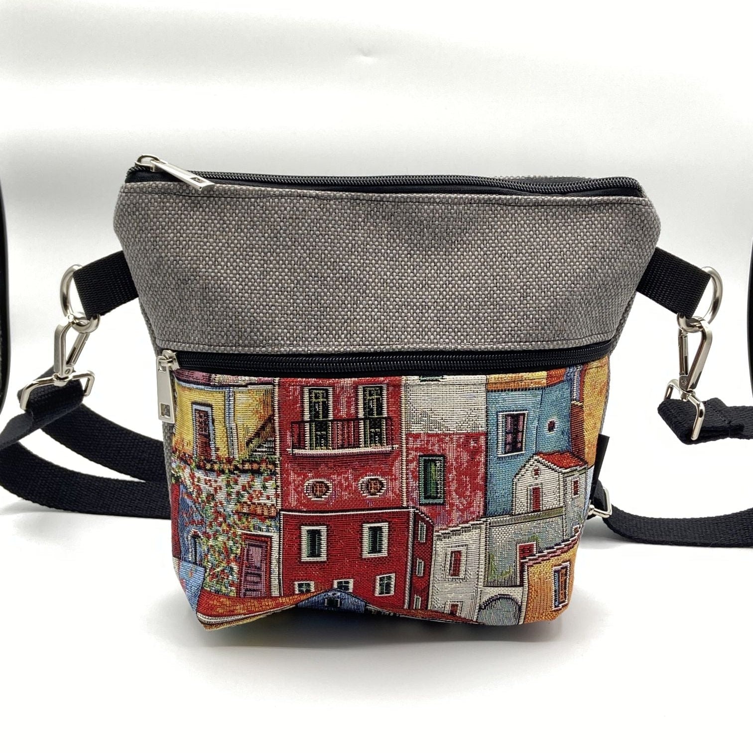 Tracolla Lizzie grigia casette