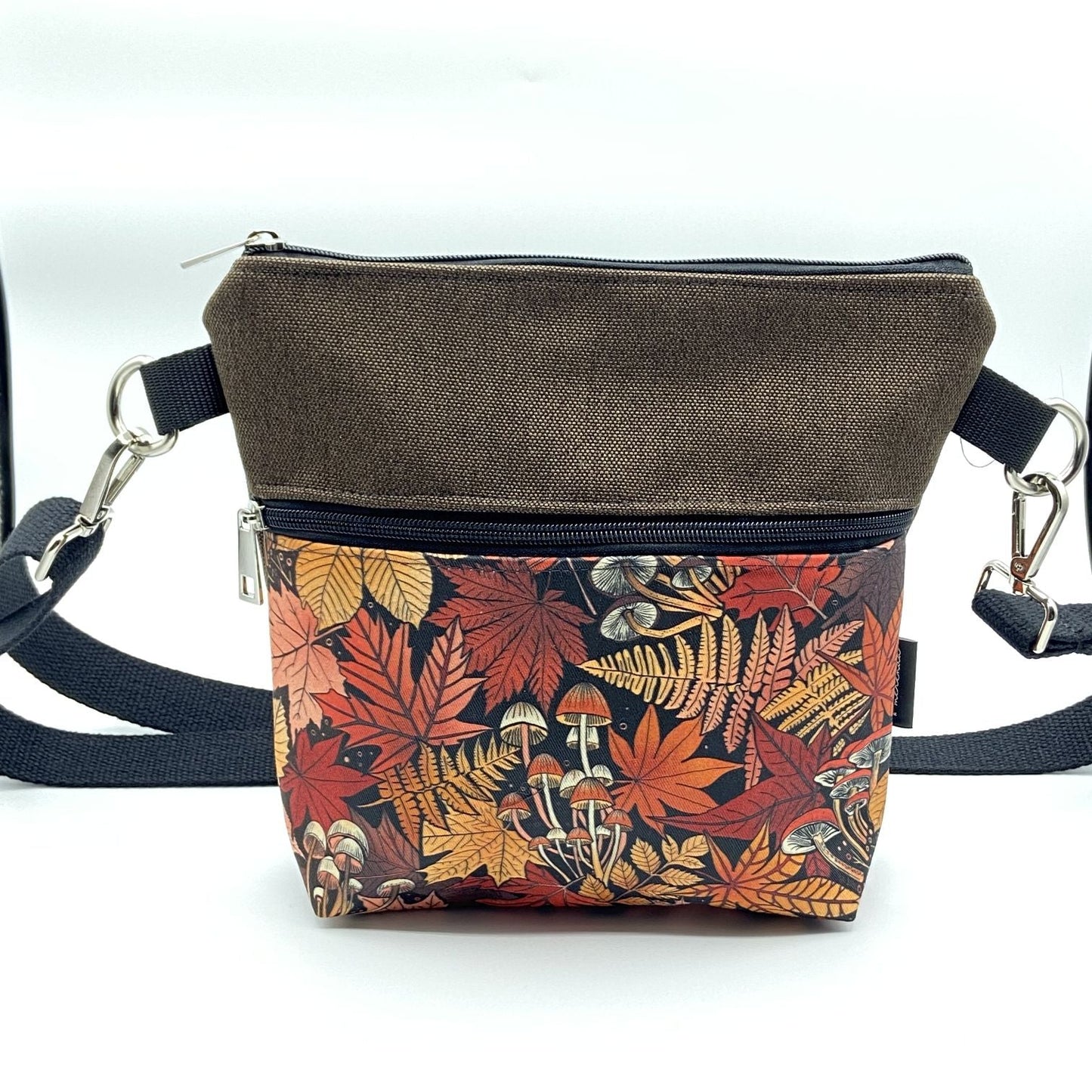 Tracolla Lizzie marrone foglie autunnali