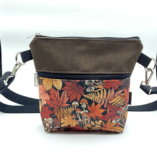 Tracolla Lizzie marrone foglie autunnali