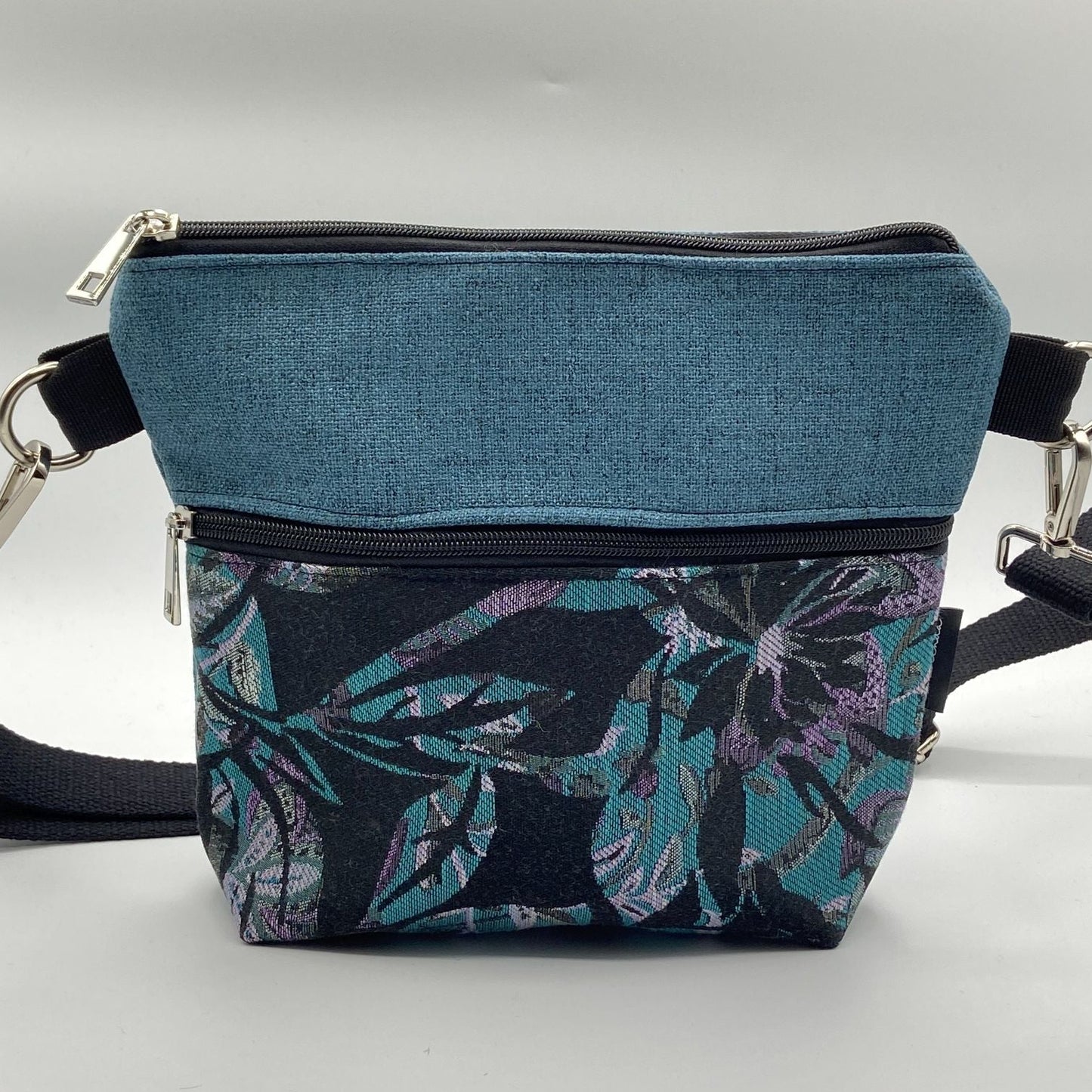 Tracolla Lizzie ottanio astratto