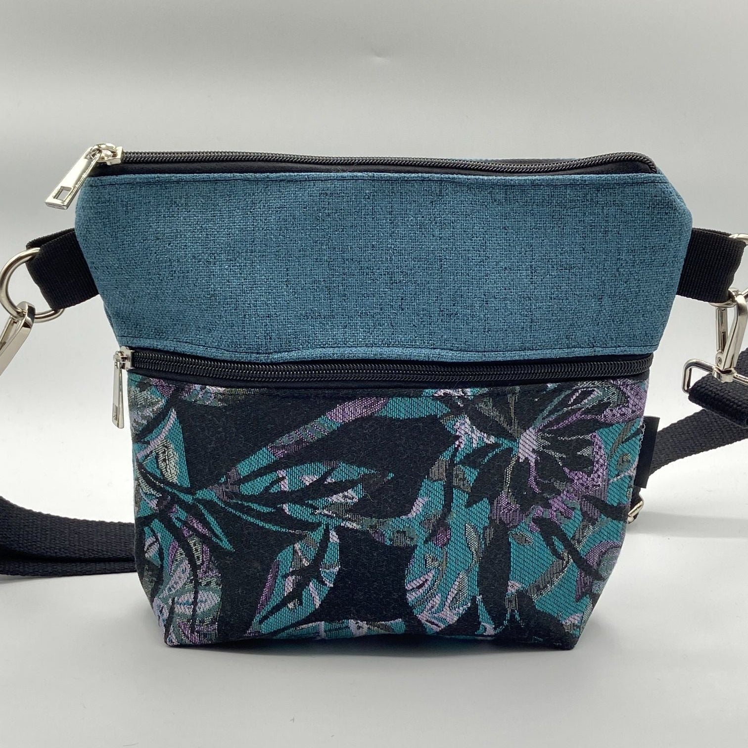 Tracolla Lizzie ottanio astratto