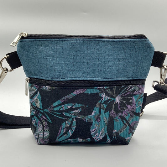 Tracolla Lizzie ottanio astratto