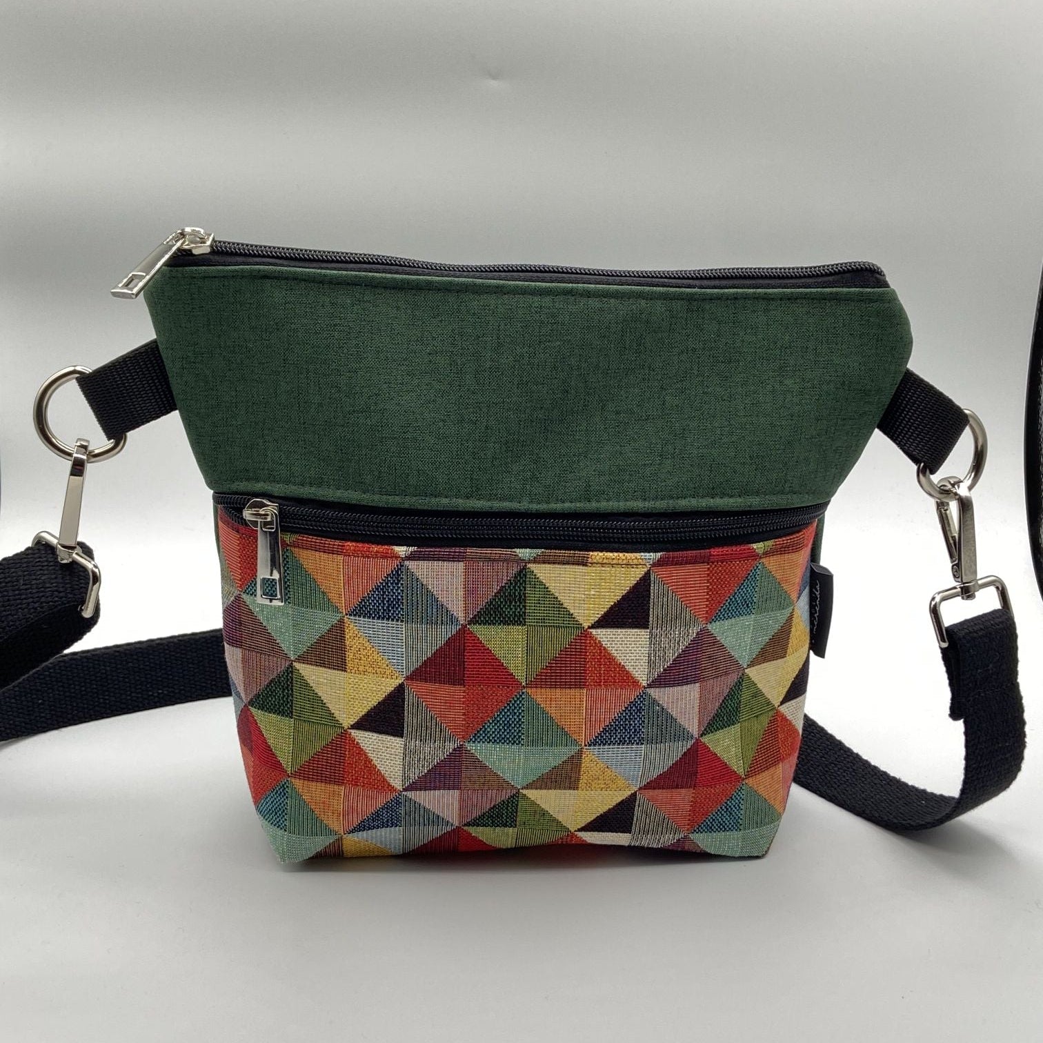 Tracolla Lizzie verde triangolini