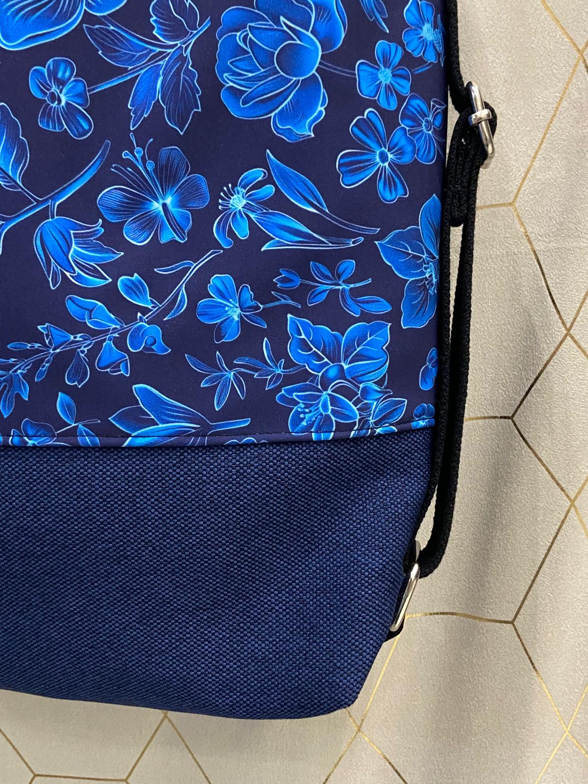 Borsa Zaino Flo Fiori Blu