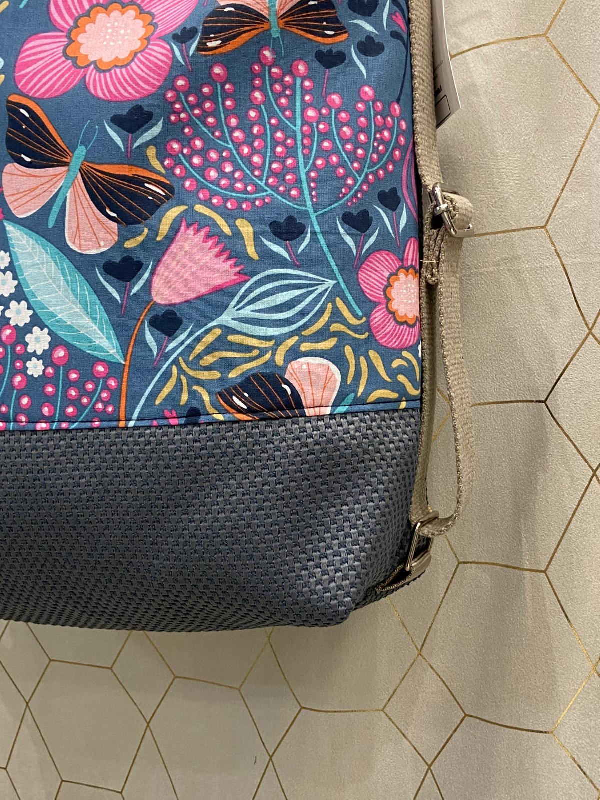 Borsa Zaino Flo Grigia Farfalle